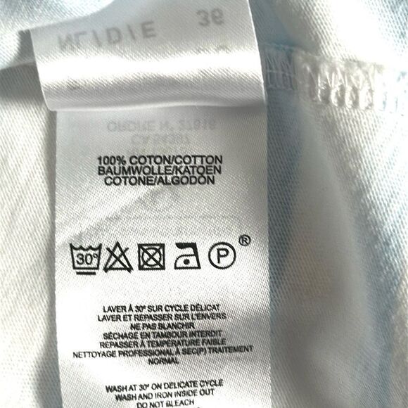 Saint James Sailor Shirt Top Tee White Blue Embroidered Logo Boxy Style US 6 - Picture 9 of 10